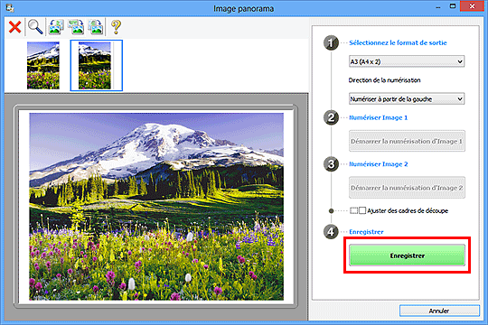 figure : fenêtre Image panorama
